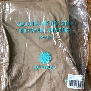 Primary Kids unisex chino pants elastic size 8